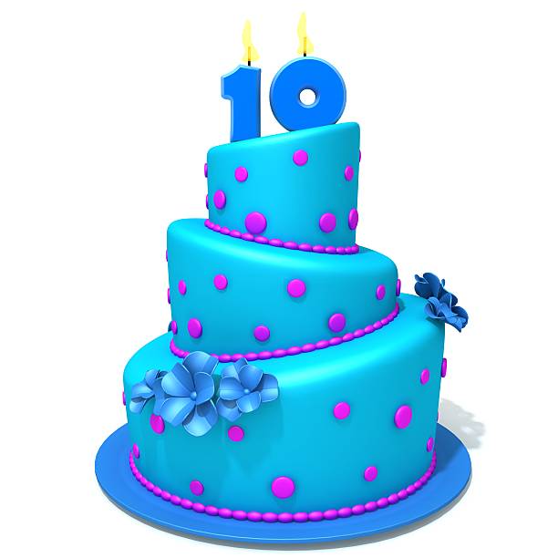 istock Birthday cake with number ten 477104200