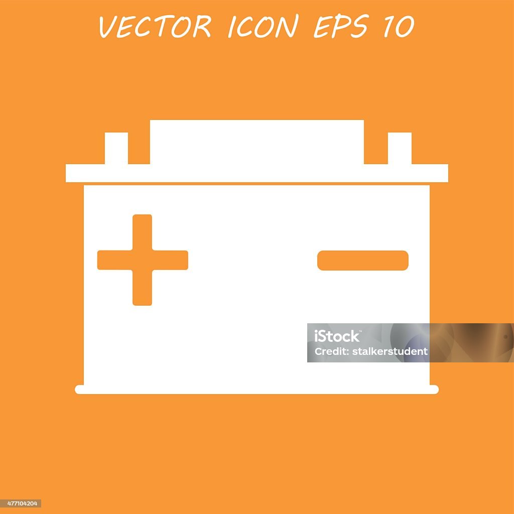 car battery vector icon car battery vector icon. Flat vector EPS 2015 stock vector