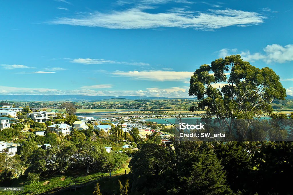 Part of Napier, New Zealand Part of the town of Napier on New Zealand's North Island. Detached House Stock Photo