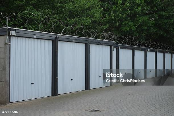 Garage Boxes For Rent Stock Photo - Download Image Now - 2015, Architecture, Backgrounds