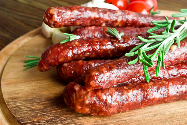 istock Smoked sausage with rosemary 477108517