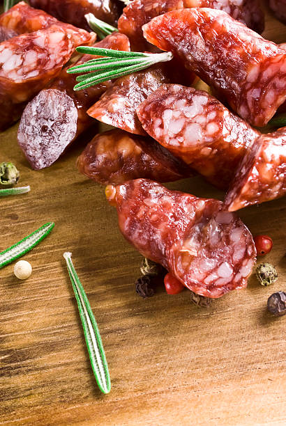 istock Smoked sausage with rosemary and peppercorns 477108583