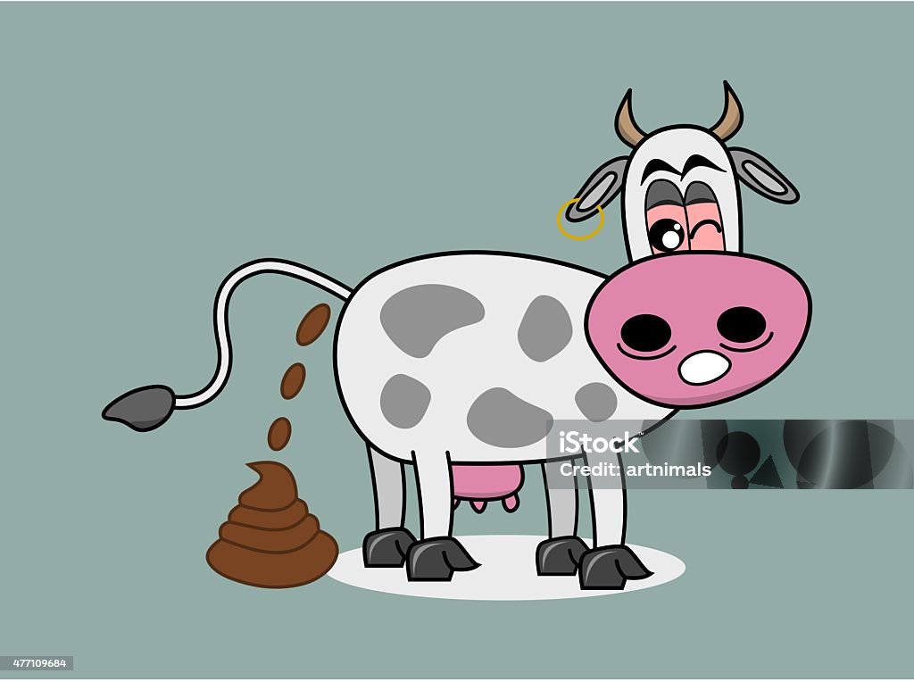Pup Sapi Sapi Melakukan Kotoran Besar Ilustrasi Stok - Unduh Gambar Sekarang ...