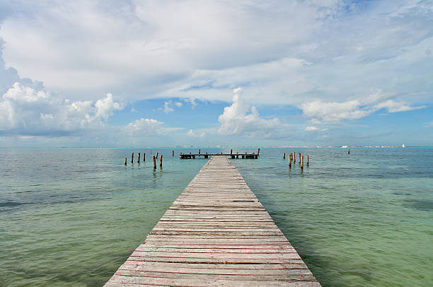istock Caribbean Beach. Wooden Pier. Turquoise Water. 477111206