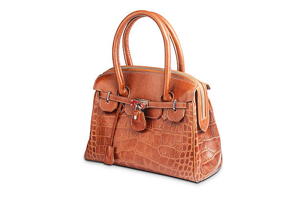 istock Nice brown crocodile leather woman handbag 477111592