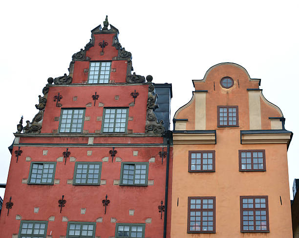 Edifícios históricos em Galma Stan, Estocolmo - foto de acervo