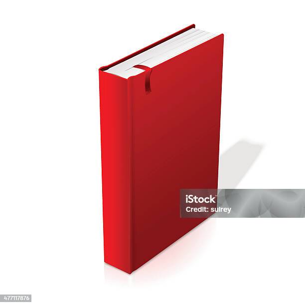 Realistic Standing Red Blank Hardcover Book With Bookmark Stock  Illustration - Download Image Now - iStock
