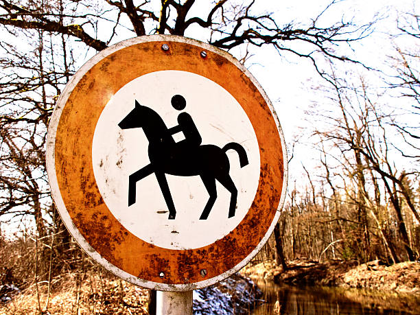 No horse riding (3) horse riding not allowed sign