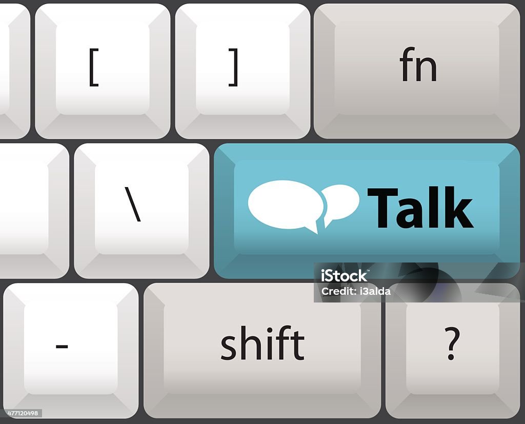 Network Talk Button Keyboard Layout With Talk Button Stock Illustration - Download Image ...