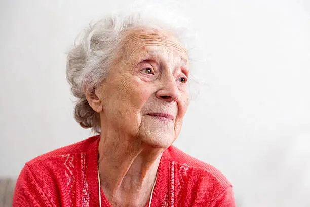 Portrait of a over 90 years old woman