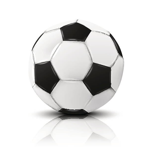 istock Blank photo realistic isolated on white football ball with reflection 477120728