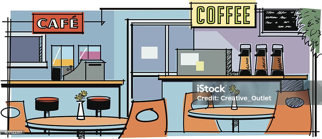 Coffee Shop C - Векторная графика Без людей роялти-фри
