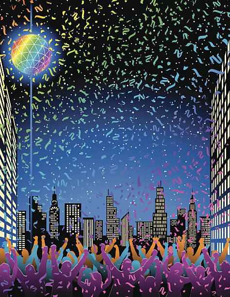 City New Years Eve C City New Years Eve C new years eve new york stock illustrations