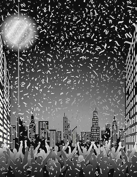 ilustraciones, imágenes clip art, dibujos animados e iconos de stock de ciudad especial para la víspera de año nuevo - times square