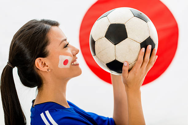 Football fan from Japan Football fan from Japan holding a ball football2014 stock pictures, royalty-free photos & images