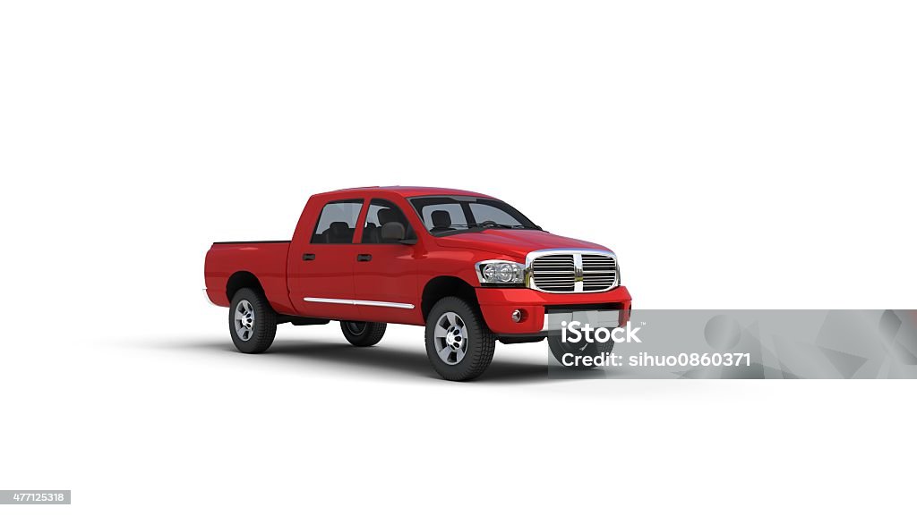 red pick up truck Pick-up Truck Stock Photo