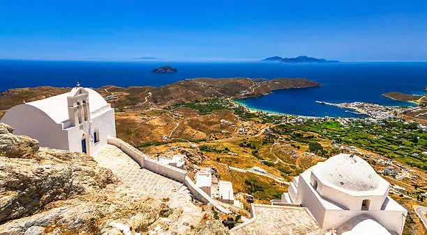 Panorama of Serifos,Cyclades Islands,Greece.