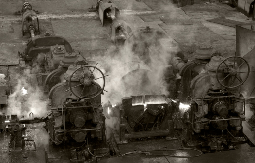 Old style iron engines in Turkey