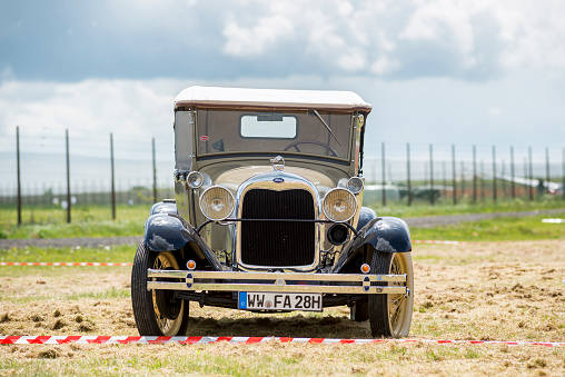 Burbach, Germany - May 30, 2015: Ford Model A exhibited at the great Oldtimer Festival , airport Siegerland, Burbach. The Ford Model A is a  american car produced between 1927-1931 by Ford Motor Company.