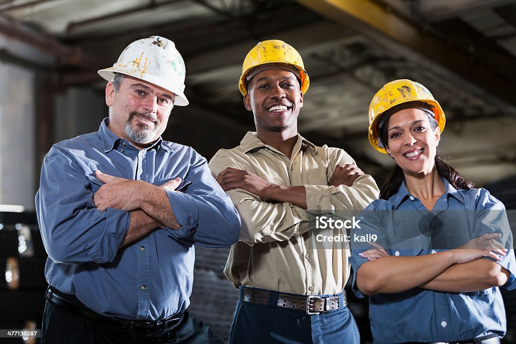 Gruppe von multi-ethnischen Arbeitnehmer - Lizenzfrei Industrieberuf Stock-Foto