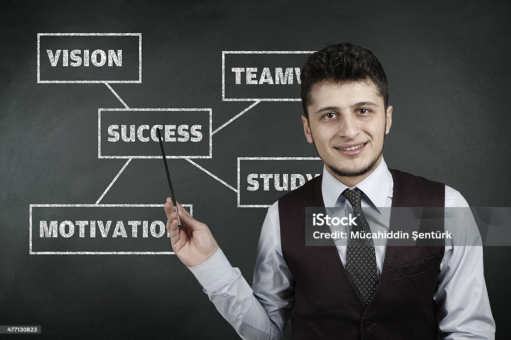 Success on Blackboard Leadership Stock Photo