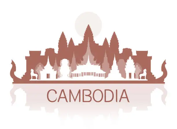 Vector illustration of Cambodia Travel Landmarks