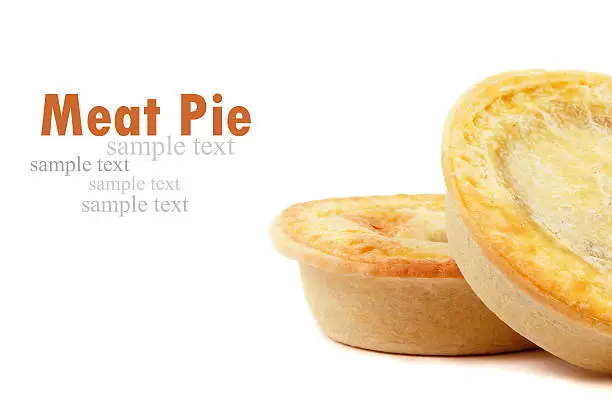 meatpie isolated on the white