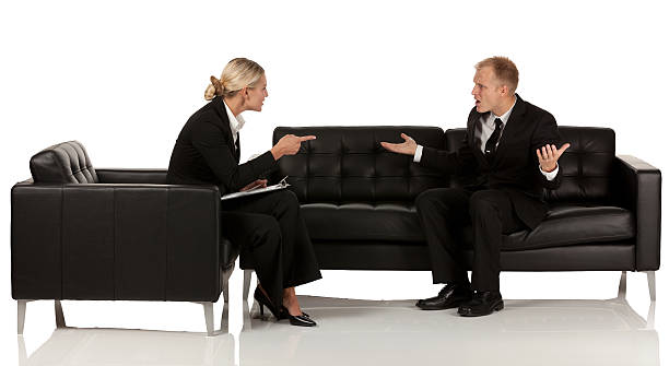 istock Business colleague sitting on couch 477132917