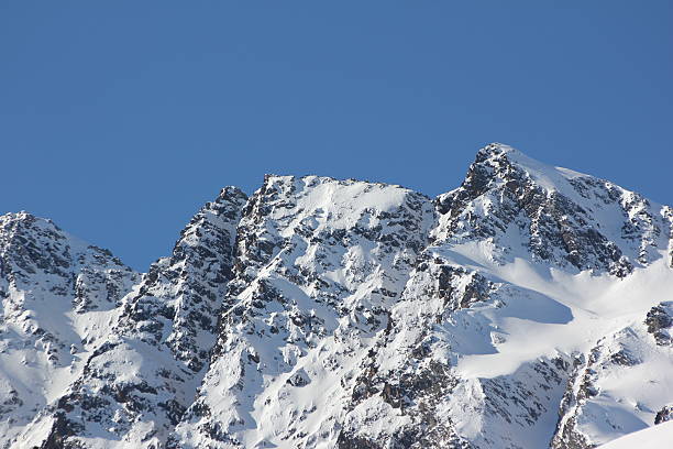 зимняя панорама, горных вершин, praxmar, тироль, австрия - skitour стоковые фото и изображения