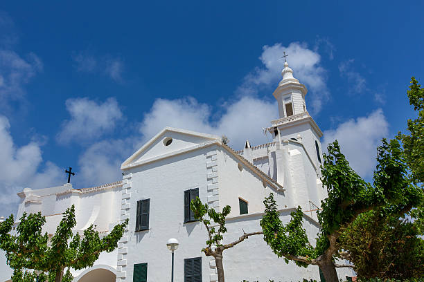 Faro Cathedral - View of street of the old town Faro at dawn, Portugal.