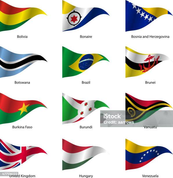 Set Flags Of World Sovereign States Stock Illustration - Download Image Now - 2015, Adulation, Bolivia