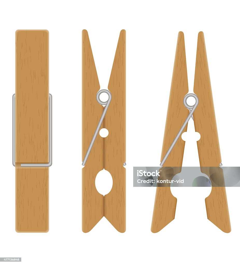 wooden clothespins vector illustration wooden clothespins vector illustration isolated on white background Clothespin stock vector