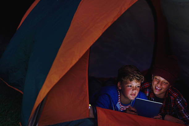 istock Watching scary movies at camp 477140244