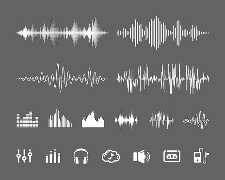 Soundwire Waveforms Sound Waveforms Stock Illustration - Download Image Now - Noise, Wave ...
