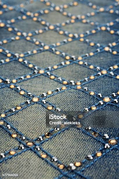 Jeans With Rhinestones Stock Photo - Download Image Now - Backgrounds, Canvas Fabric, Casual Clothing
