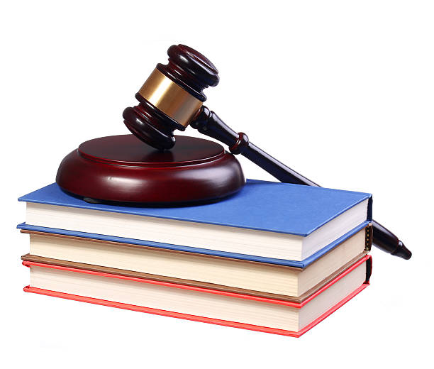 istock Judge Gavel and Books isolated on white. Law Concept 477146191