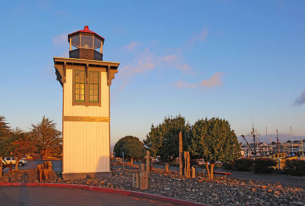 tabla bluff faro de eureka, california - humboldt county california coastline island fotografías e imágenes de stock