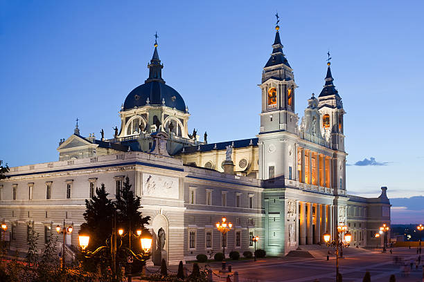 istock Almudena cathedral at Madrid in night 477147703
