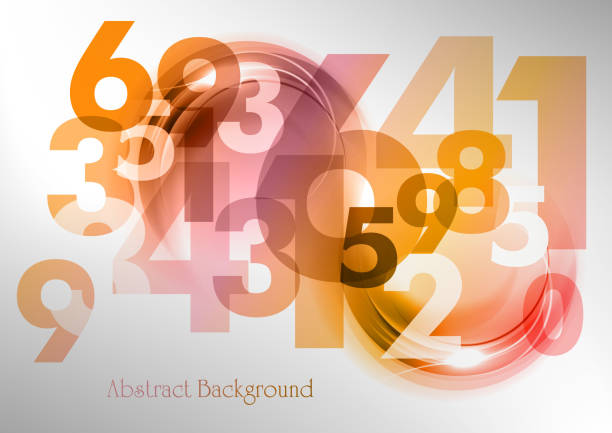 абстрактный номера - number backgrounds mathematics digital display stock illustrations