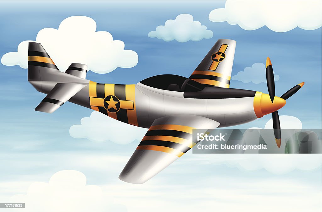 Samolot myśliwski - Grafika wektorowa royalty-free (Samolot bombowy)