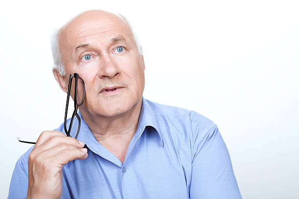 istock Nice grandfather holding glasses 477155306