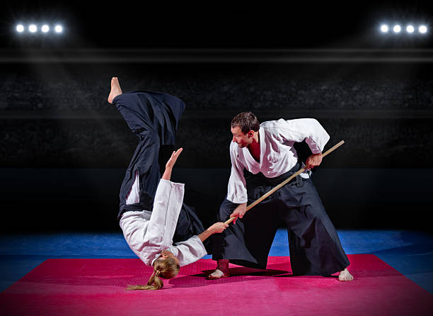 istock Fight between two martial arts fighters 477157976