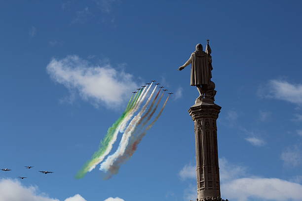 Italian Air Force on Hispanic Day stock photo