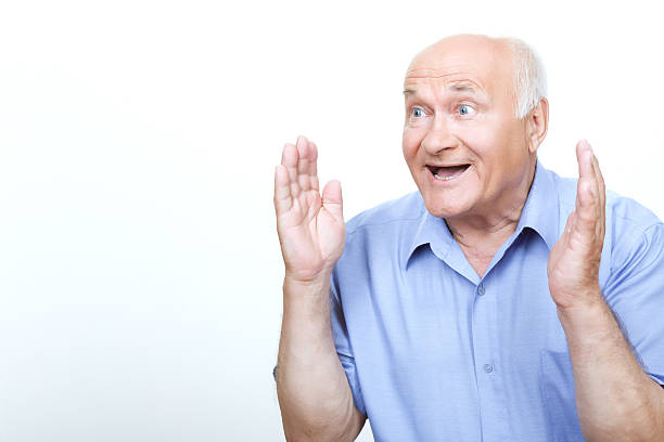 istock Exited grandfather looking for children 477158828