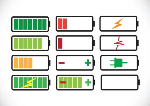 battery charge level indicators Set