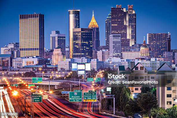 De La Ciudad De Atlanta Georgia Skyline Foto de stock y más banco de imágenes de Atlanta - Atlanta, Panorama urbano, Georgia - Estado de EEUU