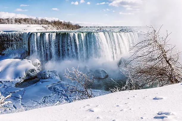 Niagara Falls in thw winter.