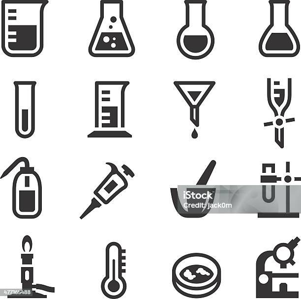 Chemistry Lab Icons Set 1 Stock Illustration - Download Image Now - Icon Symbol, Chemistry, Laboratory
