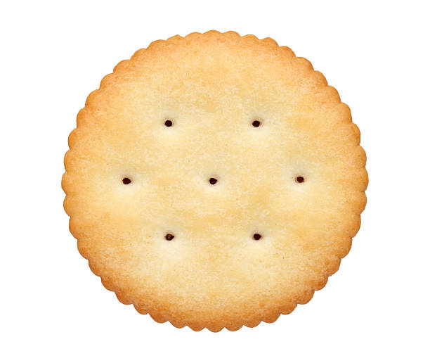 round biscuit stock photo