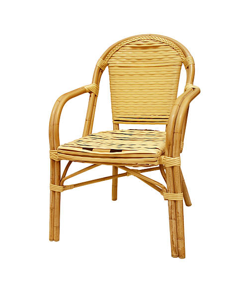 istock Rattan chair isolated on white background 477168999